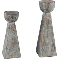 Ptmd collection PTMD Zavis Kandelaar - 12 x 12 x 37 cm - Cement - Grijs