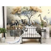 Consalnet Fotobehang - Dieren - Savanne - Natuur - Vliesbehang - (254 x 184 cm)