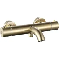 Guido Gusto Thermostatische opbouw badkraan Mat goud
