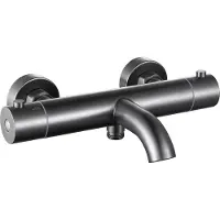 Guido Gusto Thermostatische opbouw badkraan Gun metal
