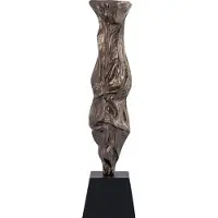 Ptmd collection PTMD Kandelaar Fleure - 15x15x62 cm - Aluminium - Messing