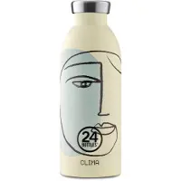 24Bottles Drinkfles 'Clima' oker / groen / zwart