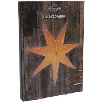 Svenska Living Papieren decoratie kerstster lampion wit 76 cm met E14 fitting - Kerststerren