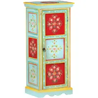 vidaXL Hoge kast handgeschilderd 40x30x90 cm massief mangohout