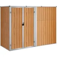 vidaXL Tuinschuur 225x89x161 cm gegalvaniseerd staal bruin