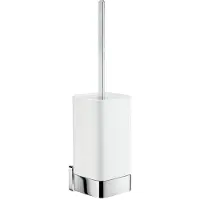 Smedbo Ice Soft Cube WC Borstelgarnituur - Chroom/ Keramiek - Accessoires, Toilet accessoires, Toiletborstelhouders - 7391447086423