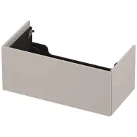 Ink Onderkast 90x45cm - Push To Open - 1 Lade - Mat Kasjmier Grijs - Badkamermeubels, Wastafelonderkasten - 8718835149956