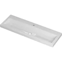 Ink Roots Meubelwastafel 120x40cm Keramiek - 1 Kraangat - Glans Wit - 8718835037598 - Rechthoekig - Wastafels, Meubelwastafels