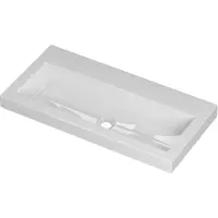 Ink Roots Meubelwastafel 80x40cm Keramiek - Zonder Kraangat - Glans Wit - 8718835037536 - Rechthoekig - Wastafels, Meubelwastafels