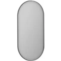 Ink SP20 Spiegel - 50x4x100cm - ovaal - in stalen kader - aluminium rvs geborsteld 8408963