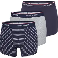 Happy Shorts 3-pack boxershorts heren maritim gestreept