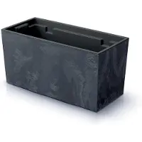 Prosperplast Urbi Case Beton Effect Collection 39.5x18.5x19.5 Cm Flowerpot Transparant