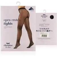 Christine le Duc - Open kruis Panty - zwart - Klein