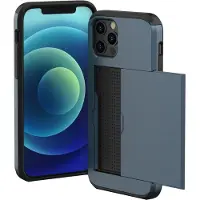 IMoshion Backcover met pasjeshouder voor de Apple iPhone 12 (Pro) - Donkerblauw