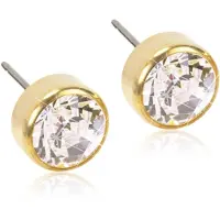 Blomdahl Golden Titanium Crystal Bezel 4 mm