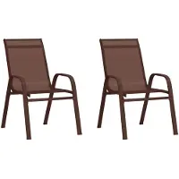 vidaXL Tuinstoelen stapelbaar 2 st textileen stof bruin