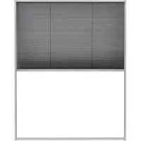 vidaXL Raamhor plissé 80x100 cm aluminium