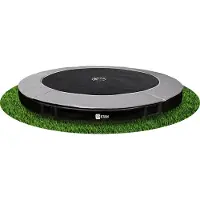 Etan Sky-Flyer Inground Trampoline - Ø 427 cm / 14ft - Grijs - UV-bestendig Randkussen - Max. Gebruikersgewicht 150 kg