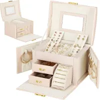 Hobby Hall Sieradendoos - Juwelendoos - 17.5 x 12 x 13.5 cm - Lichtroze