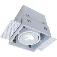 Artdelight Inbouwspot Vierkant Wit Trimless GU10 Incl. Stucrand