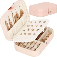 Springos Sieradendoos - Juwelendoos - 16 x 11 x 5 cm - Roze