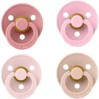 BIBS fopspeen 6-18 maand set 4 stuks Dusty Pink,Blossom,Baby Pink en Blush maat 2