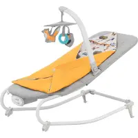 Kinderkraft Transat-balancelle 2in1 FELIO 2 - - Geel - Speelboog - Vouwbaar - Lichtgewicht