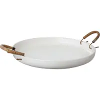 ERNST Tray With Handle Ø35 Cm - Dienbladen Steengoed White - 246011