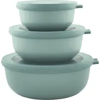 Mepal 106230092400, Set universele containers, 1,25 liter, Polypropyleen (PP), Groen, Afneembaar deksel, Rond
