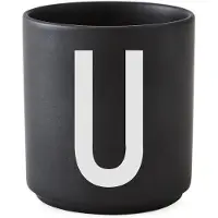 Design Letters beker zwart U