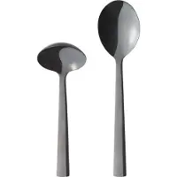 Aida Raw Sauce Ladle & Serving Spoon - Serveerbestek Roestvrijstaal Black - 15463
