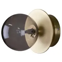 Globen Lighting Wandlamp ART DECO, dimbaar, messing / goud, Woon-/ Eetkamer, metaal, Design, wandlamp