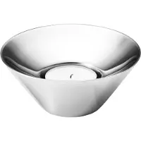 Georg Jensen kandelaar Pillar Tunes 4,5 x 10 cm RVS zilver