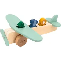 Trixie Houten Dierenvliegtuig - 100% FSC Gecertificeerd Hout - Educatief speelgoed - 18+m