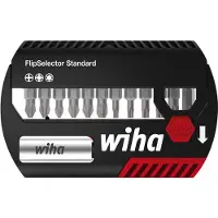 Wiha Bitsatz FlipSelektor Standard 13tlg+Halter 1/4Torx+PH+PZ 39040 Bitset 13-delig Kruiskop Phillips, Kruiskop Pozidriv, Torx Incl. bithouder