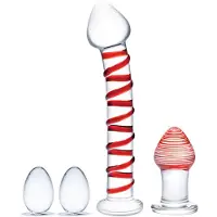 Gläs - Mr. Swirly 4 pc Set with Glass Kegel Balls & Butt Plu