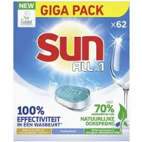 SUN All-in 1 Normaal Vaatwastabletten - 62 tabletten - Voordeelverpakking
