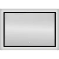 Best design Badkamerspiegel nero led verlichting 120x80 cm mat zwart