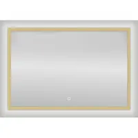 Best design Badkamerspiegel nancy isola led verlichting 80x60 cm mat goud