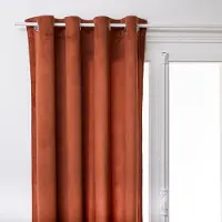 Atmosphera Lilou gordijn 140 x 260 cm - Kant en klaar met ringen - Gordijn raambekleding - Terracott