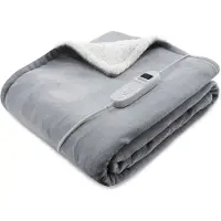 Tomado TEB1802G - Elektrische boven deken - omslagdeken - Superzachte fleece stof - 180 x 130 cm