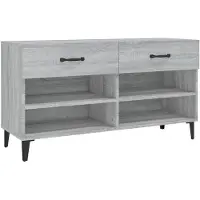 vidaXL Schoenenkast 102x35x55 cm bewerkt hout grijs sonoma eikenkleur