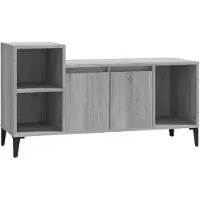 vidaXL Tv-meubel 100x35x55 cm bewerkt hout grijs sonoma eikenkleurig