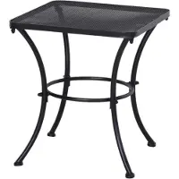 Zenzee Tuintafel - Tuintafeltje - Balkontafel - Bistrotafel - Bijzettafel - Koffietafel - Zwart -Metaal - L45 x B45 x H52 cm