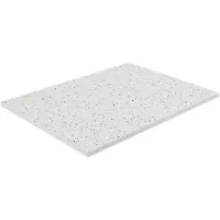 Balmani Impress douchebak 120 x 90 cm composietmarmer mat wit/zwart terrazzo rock structuur