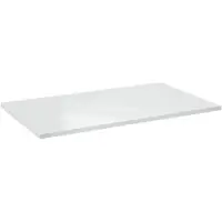 Linie Lado enkel wastafelblad Glanzend Wit composiet marmer 80 x 46 cm