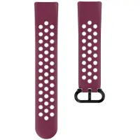 Hama Sports Wrist Strap for Fitbit Charge 5, burgundy/grey
