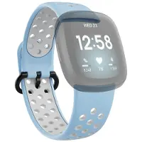Hama Sports Wrist Strap for Fitbit Versa3/Sense, l.blue/grey