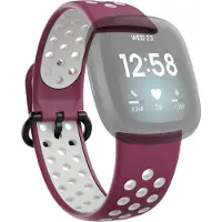 Hama Sports Wrist Strap for Fitbit Versa3/Sense, burg./grey