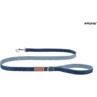 Amiplay Prestige Hondenlijn / Hondenriem - Denim - Navy - M - Breedte: 1,5 cm - Lengte: 140 cm